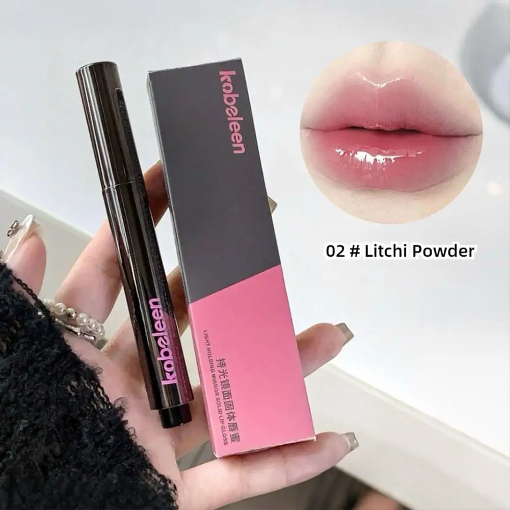 NEW Solid Lip Gloss Stick Non-Sticky Moisturizing High Pigment For Nude Glossy Shine Red Sexy Lip Makeup Cosmetic Non-stick J1Y8