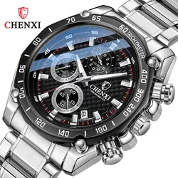 Chenxi 929B Fashion Calendar Men's Multifunctional Steel Outdoor Sports Quartz Watch Montres Homme