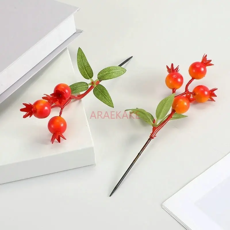1pcs Simulated pomegranate fruit desktop decoration, simulated fruit and vegetable shooting props