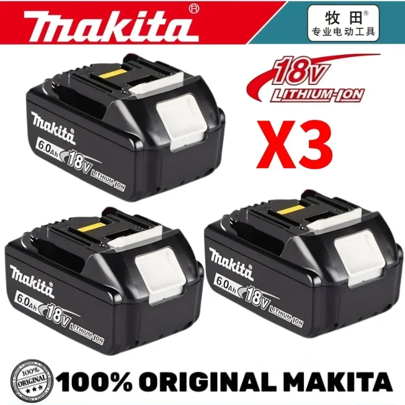 

Genuine for Makita 18V Battery 6Ah BL1850B Li-ion Replacement Battery BL1850 BL1860B BL1860 BL1840B BL1830B BL1830 LXT-400 RU