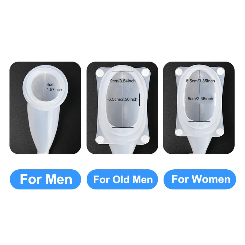 Reusable Hypo-allergenic Men Older Woman Silicone Urine Collector Bags Adults Urinal With Urine Catheter Bags Male Female Toilet