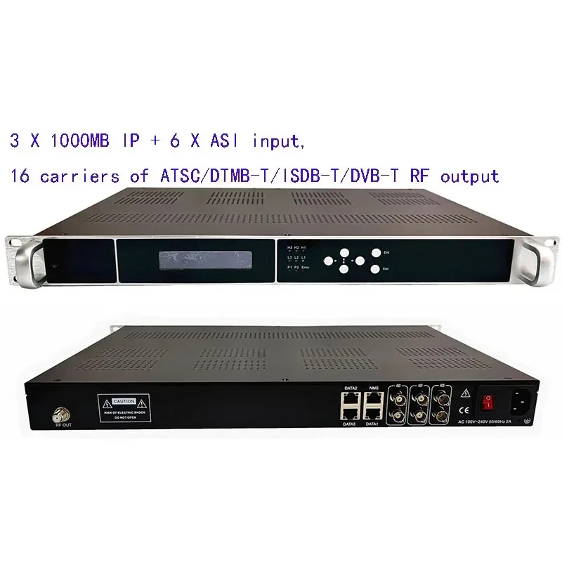 

8 16 channel IP to RF ASI to RF Cable TV front-end equipment DVB-T ATSC ISDBT DVB-C modulator