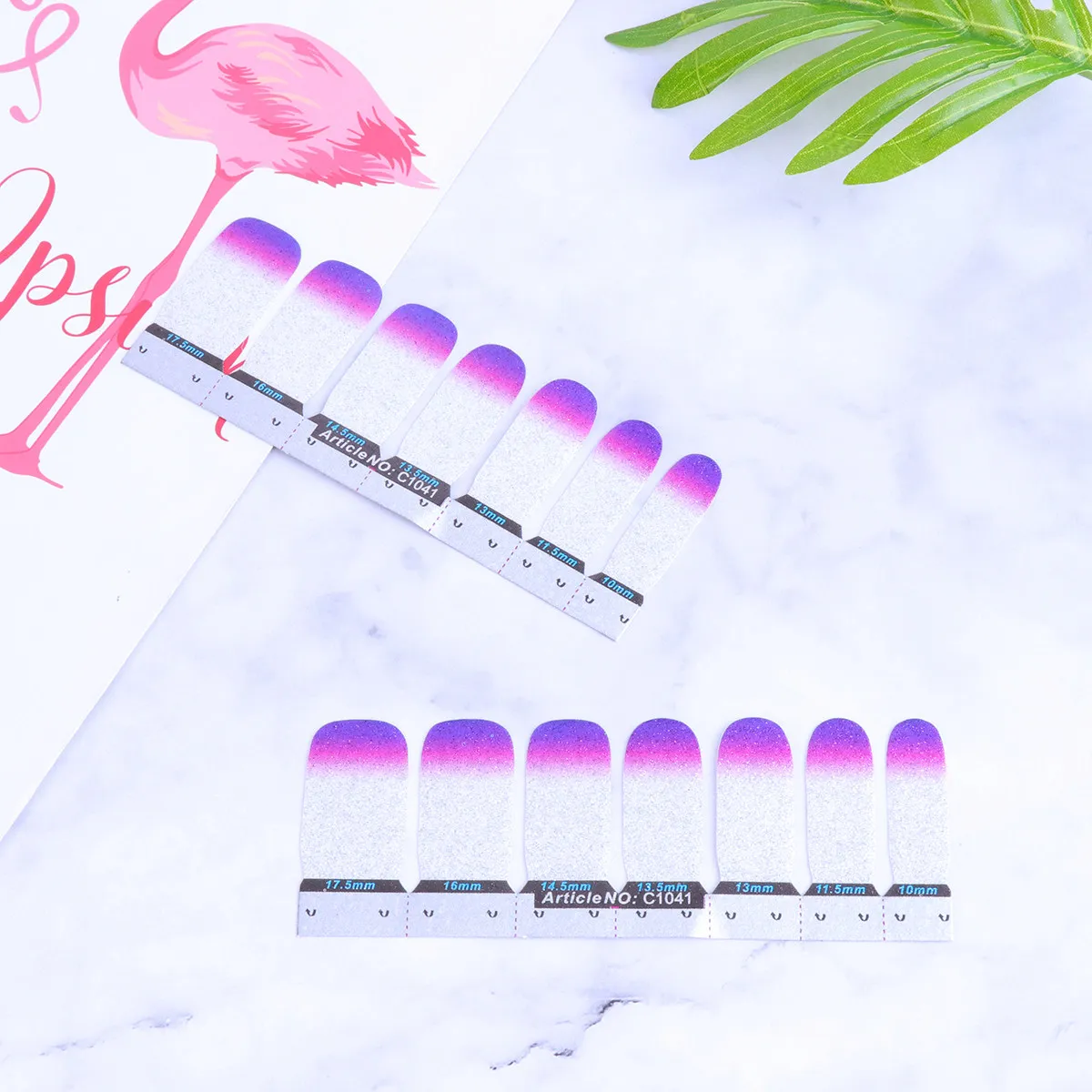 

5 Sets Gradient Nail Art Stickers Decorative Finger Nail Decals Fashionable Toenail Art for Holiday Event Women