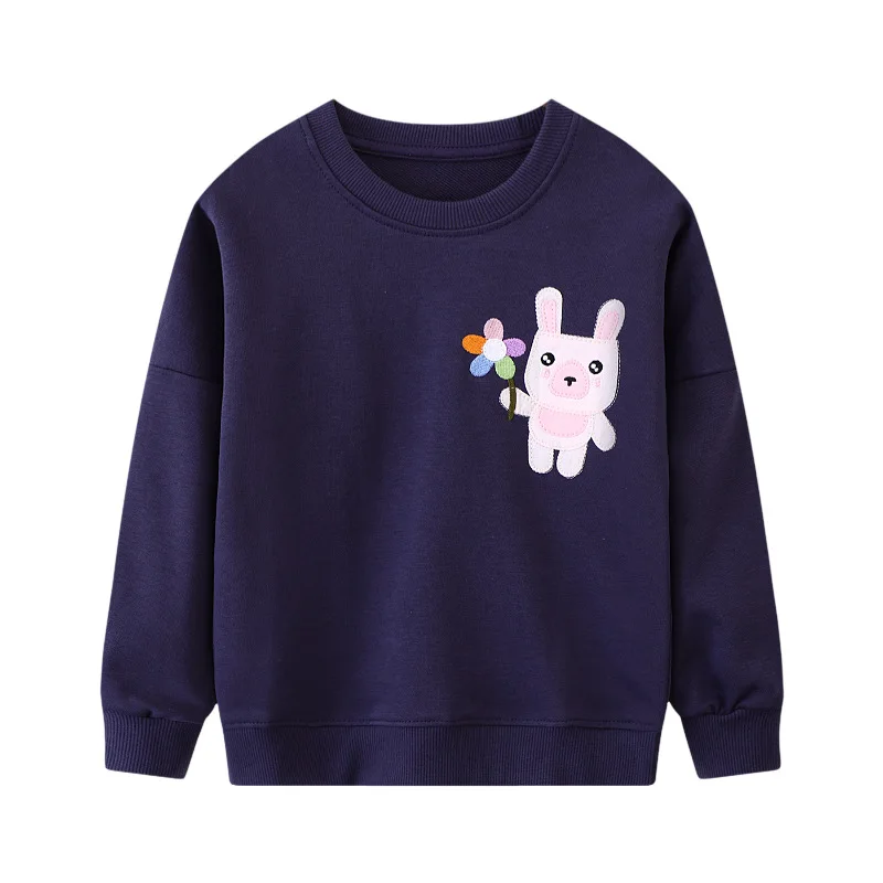 

Children's Cartoon Pullover Sweatshirt Girls' Long Sleeve Base Shirt Spring and Autumn New Baby Clothing Style
