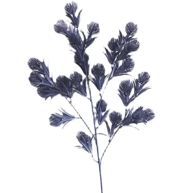 Haze Blue Artificial Eucalyptus Leaf Plants Wedding Floral Arrangements Materials Christmas Party Table Decor Fake Rose Flowers