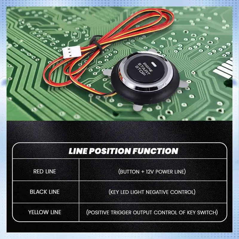 

НОВИНКА-универсальная автомобильная кнопка дистанционного запуска/стоп-входа без ключа, автомобильная часть