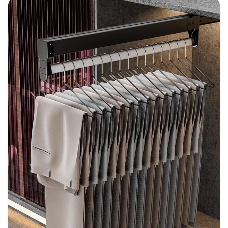

Wardrobe Pull-out Retractable Hanger Telescopic Clothe Hanging Rod Hanging Trousers WardrobeStorage and Pull-out Clothes Hanger