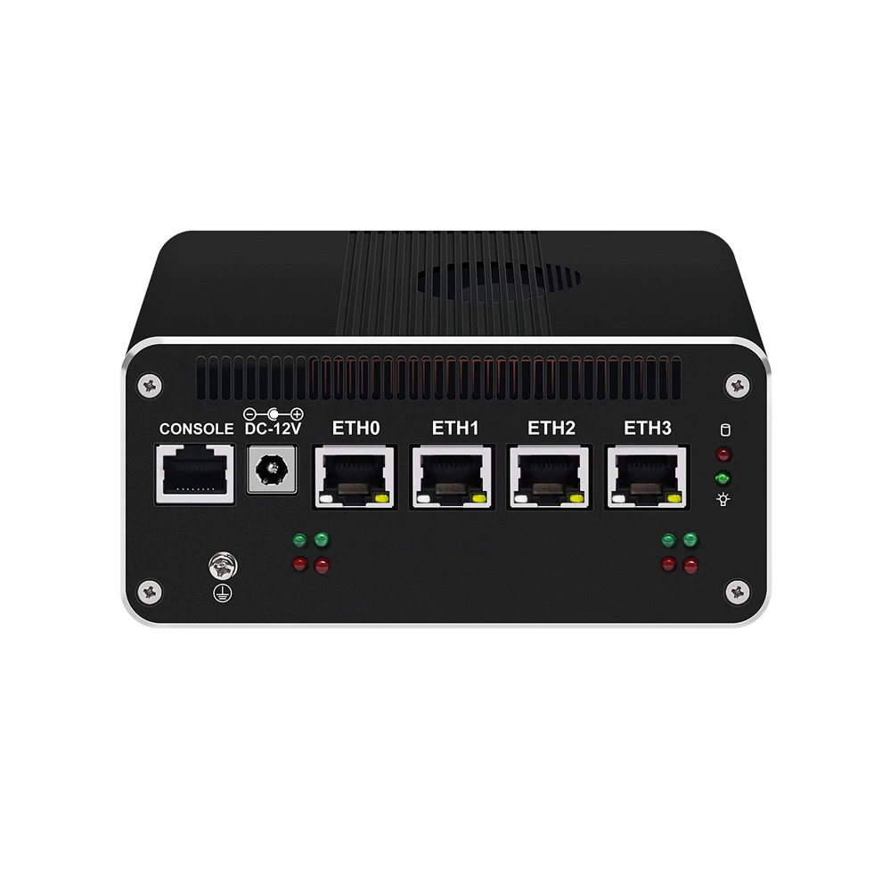 HUNSN-RJ52F Micro Firewall Appliance,Mini PC,Router PC, U300E, Ouro 8505, I5 1240P,4x2.5 Gbps, I226-V,2HD,DP ++,10Gbps, Tipo-C para Dados