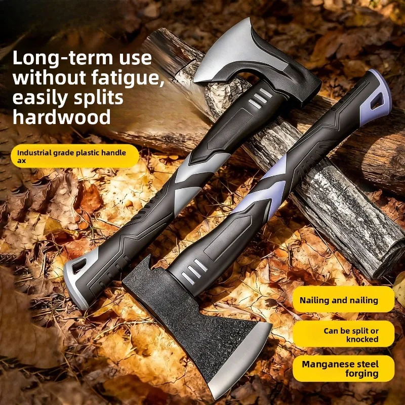 Heavy Duty Camping Axe High Hardness Manganese Steel Hatchet with Non-slip Handle for Wood Chopping