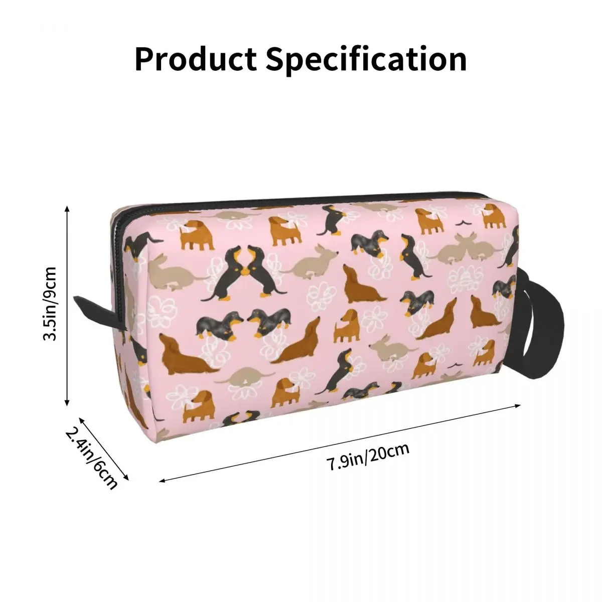 Life Is Better With A Doxie Makeup Bag Cosmetic Organizer Storage Dopp Kit Toiletry Cosmetic Bag for Women Beauty Pencil Case