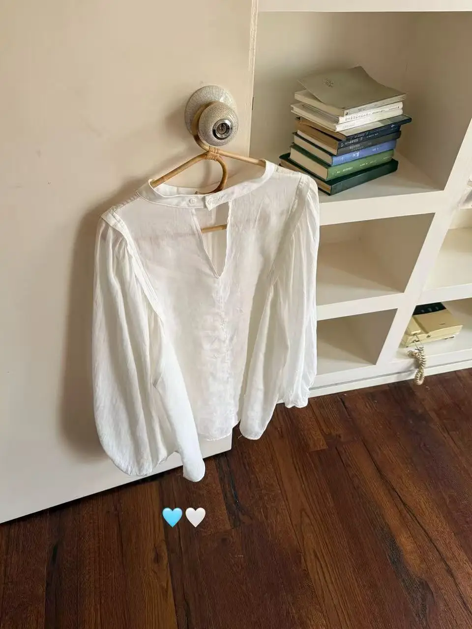 

Рубашка Wild Pear Tree 100 Flax свободного кроя с длинными рукавами, весна-лето, с маленьким воротником-стойкой, рукавами-фонариками, в повседневном стиле, из чистого хлопка, приятная к телу.