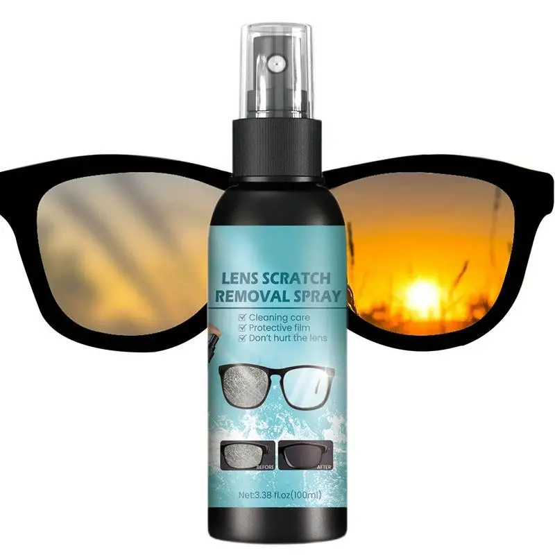 Glasses Cleaner Spray Scratch Remover Eyeglass Cleaner Portable Lens Cleaning Solution Streak Free Sunglass Cleaner For Eye