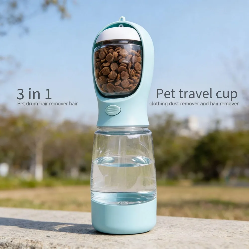 

Pet water and food cup three-in-one outdoor tumbler multifunctional dog water bottle pet supplies dog outing water cup