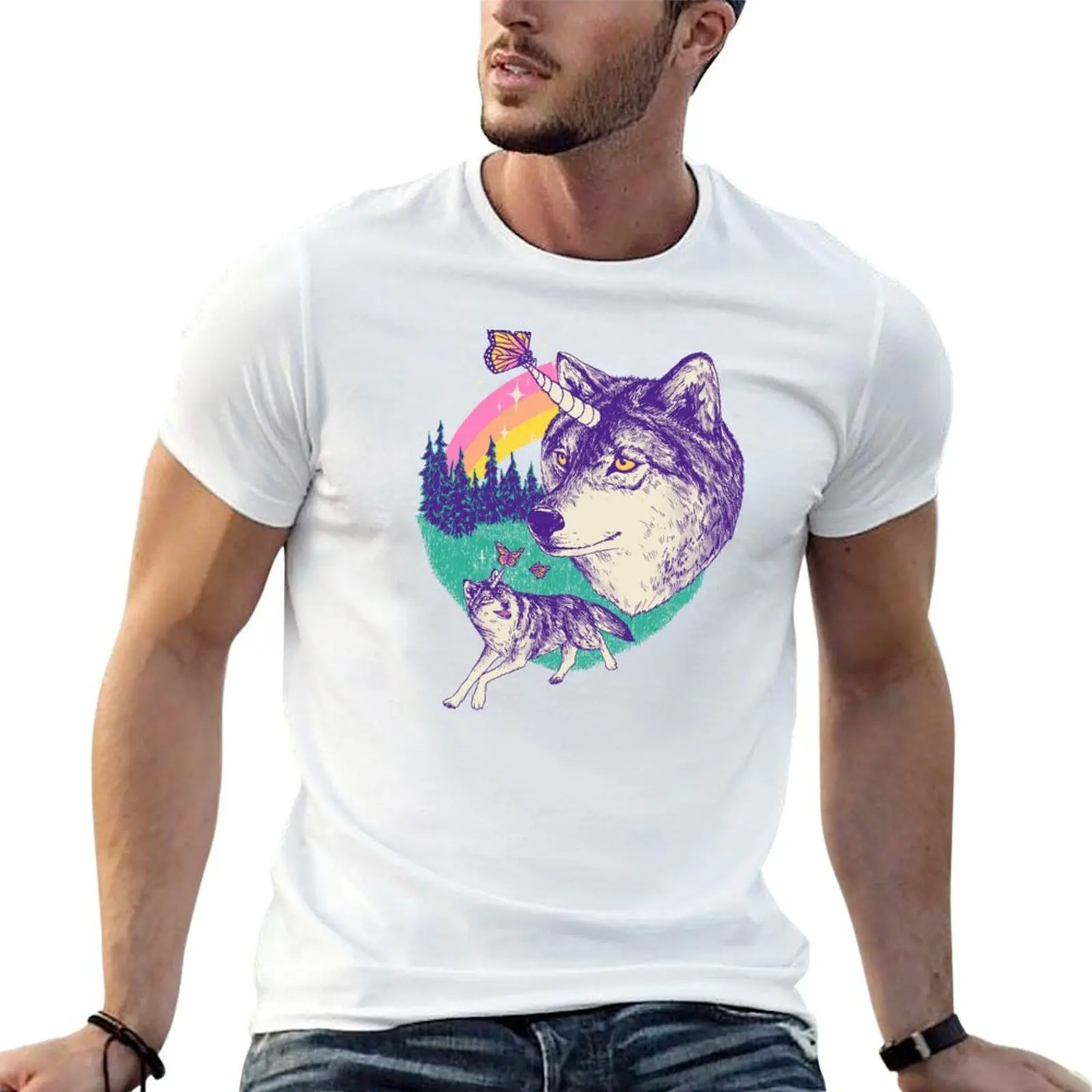 

Heckin' Wolfcorns T-Shirt funny t shirts cotton cotton t shirts high quality T-Shirt