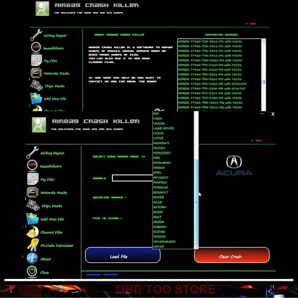 AIR-BAG Crash Killer 7.8.4 Car Software Free Installation Deleting Crash Data From ECU Dumps Service Tool TeamViewer AnyDesk