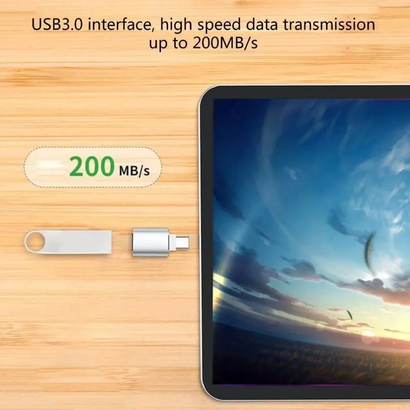 Портативный адаптер типа C USB C Male To USB A 3,0 Женский преобразователь Высокая скорость
