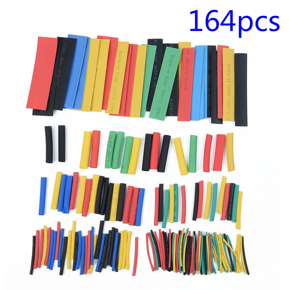 Tools Heat Shrink Tubing 164pcs Cable Cord Flame retardant Household Insulation PE Sleeve Tube Convenient  Tools