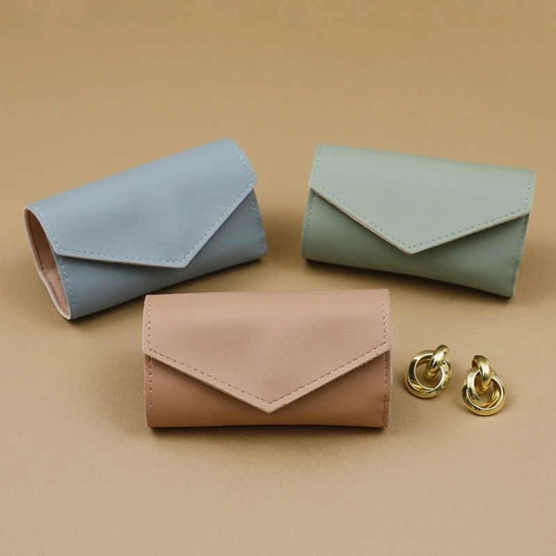 Women Portable Jewelry Storage Bag Foldable Travel Jewelry Roll Case with Zippered Pocket for Necklace Earrings Rings Packing