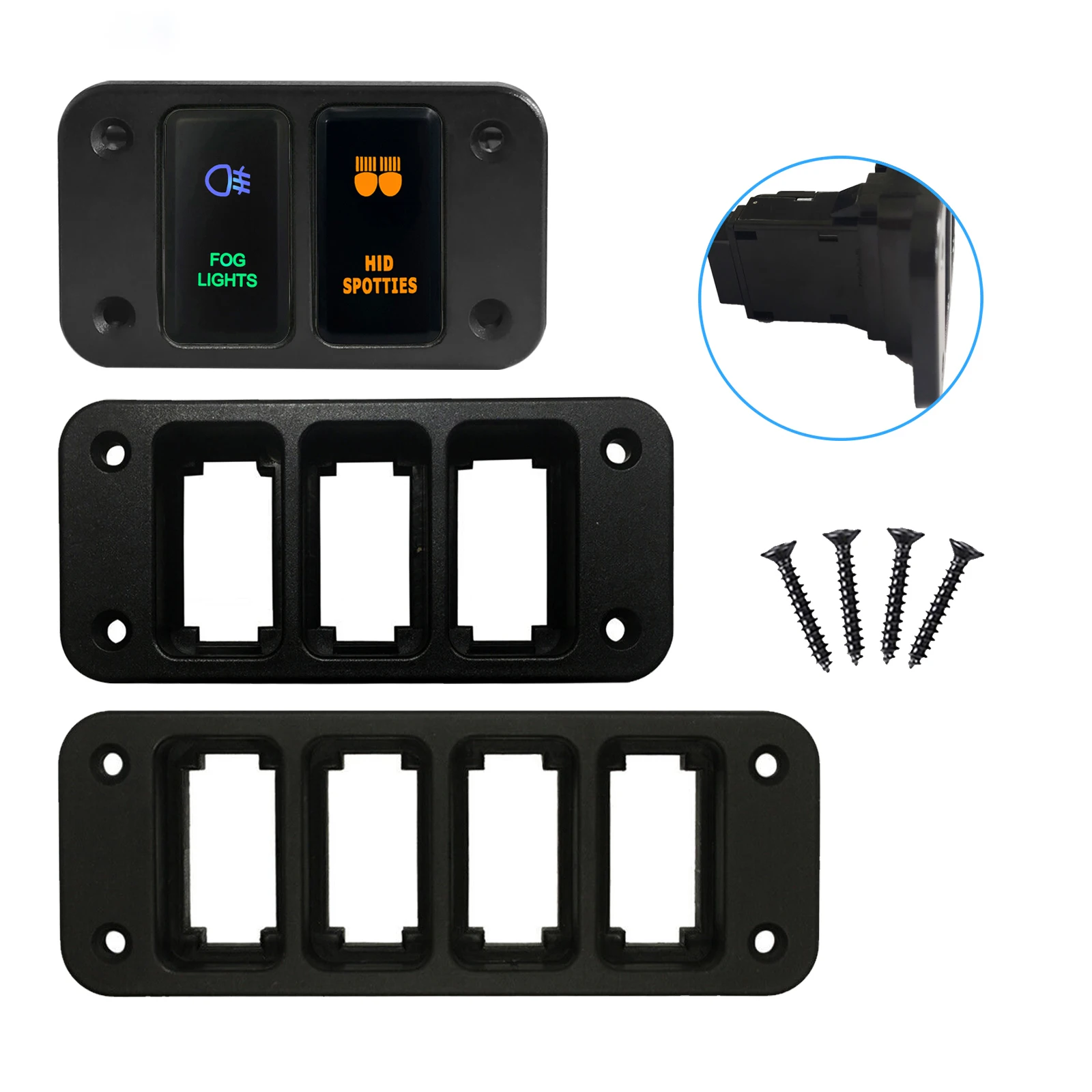 

Монтажный кронштейн для кнопочного переключателя, панель 39 мм x 21 мм, пластиковый держатель, аксессуары для корпуса для Toyota RAV4 Prado 4Runner Hilux Tacoma