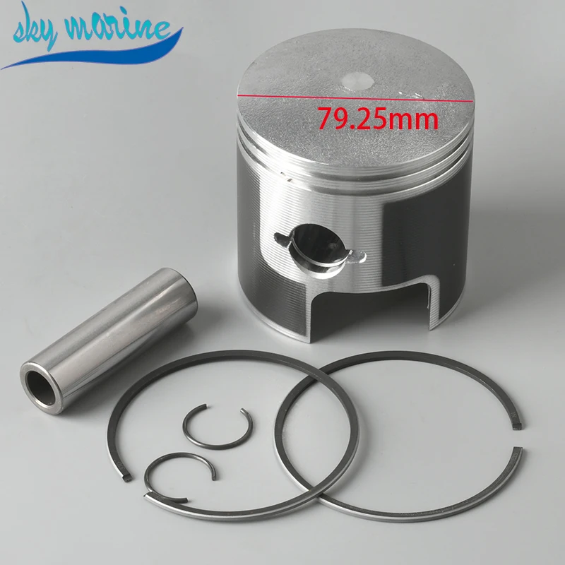 12110-94400-025 piston and piston ring +0.25mm (79.25MM) pinston set for Suzuki DT40 DT40C 12140-94400-025 boat motor parts