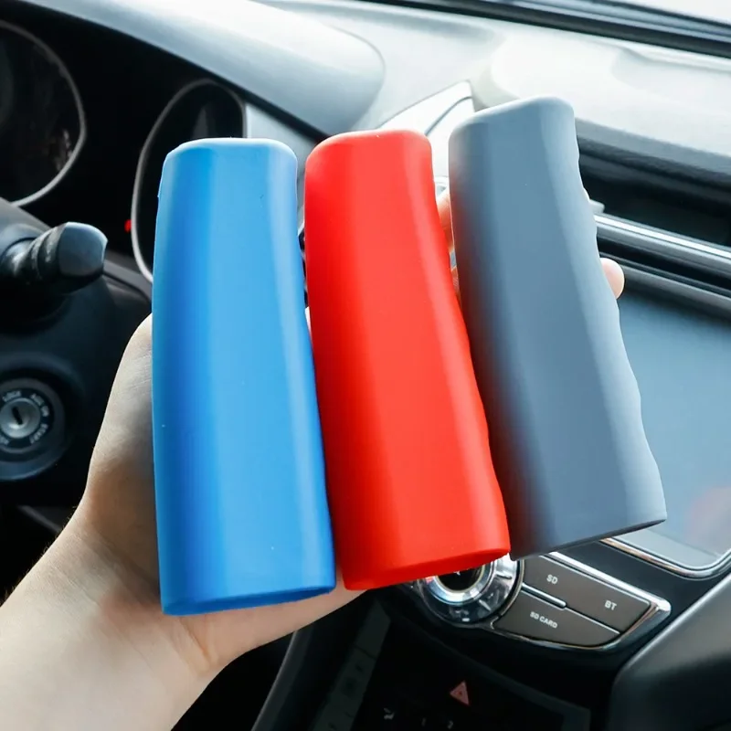 Hand Brake Set Universal Car Handbrake Sleeve Silicone Cover Anti-Skid Auto Parking Brake Decorative Shell Interior Accessories