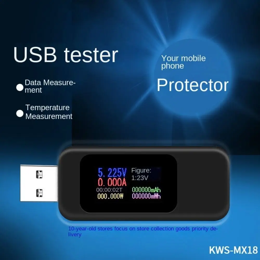 Color Display 4-30V Power Bank Charger Capacity Test Volt Voltage Meter Current Voltmeter USB Tester Amperimetro