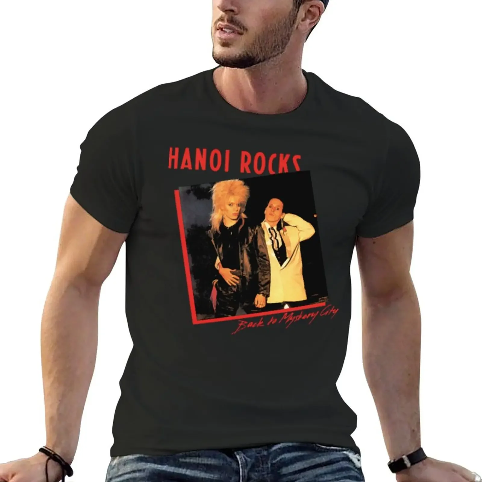 Classci hanoi rocks T-Shirt quick drying vintage t shirts anime stuff mens tall t shirts