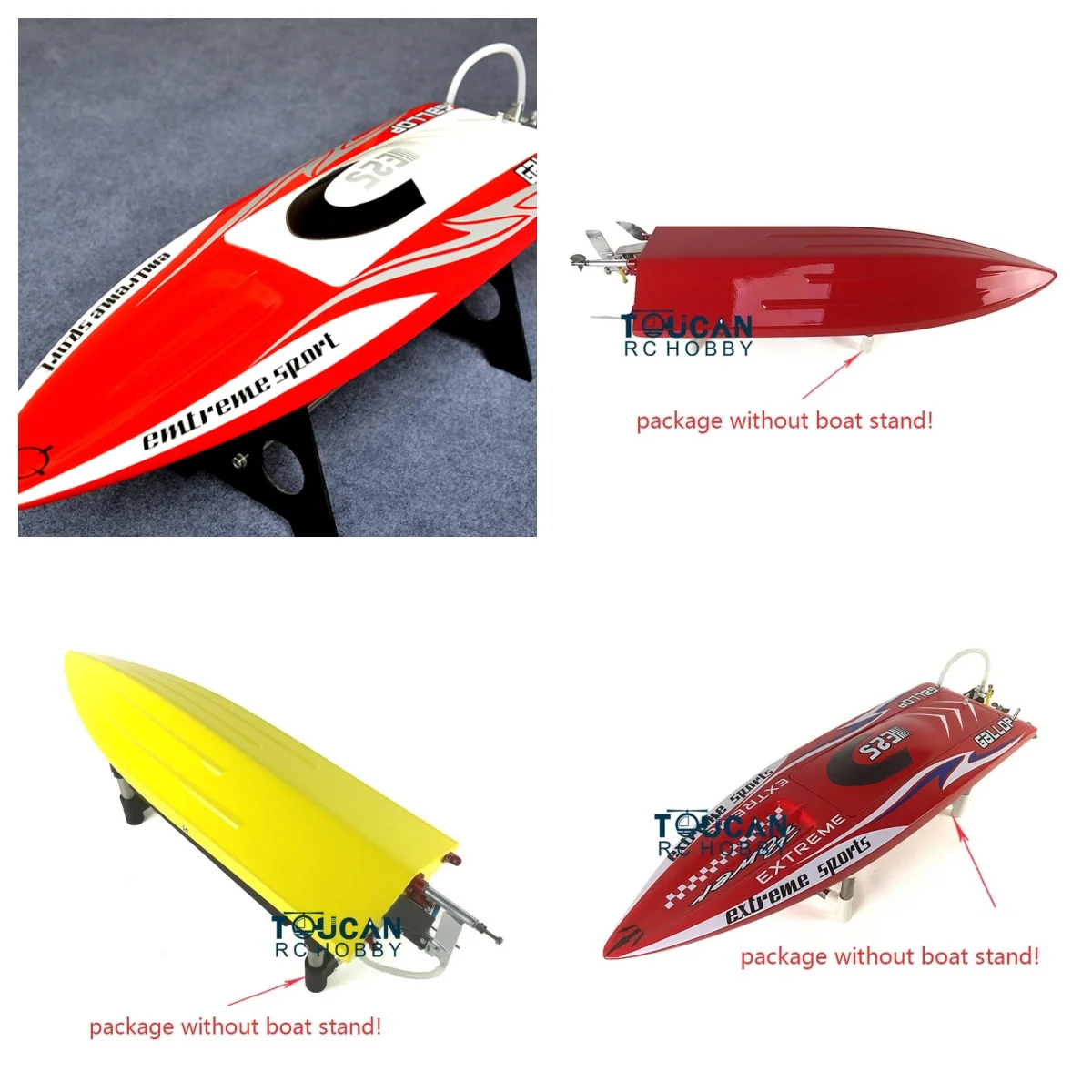 

E25 Fiber Glass Racing RC Boat High-speed Electric Remote Control Ship Model with Motor Servo ESC Toys for Adults