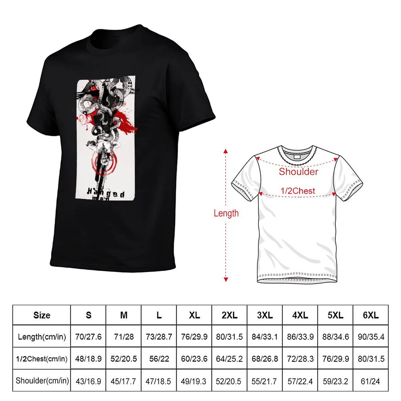 The Hanged Man T-Shirt vintage t shirts graphic tee shirt custom shirt black t-shirts for men