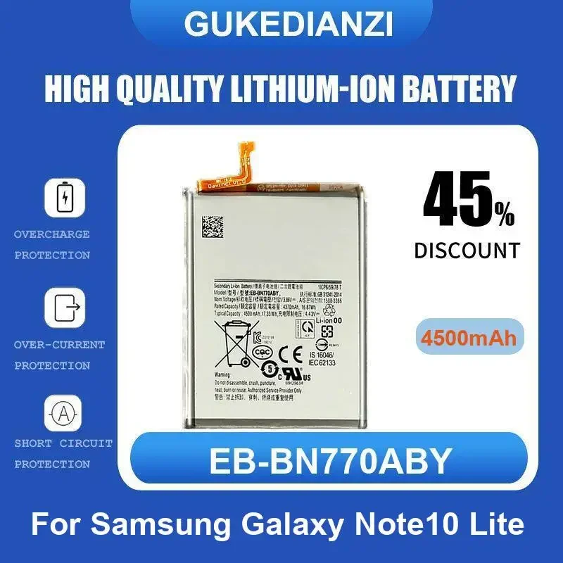 

EB-BN770ABY Mobile Phone Battery For Samsung Galaxy Note 10 Lite 4500mAh High Quality
