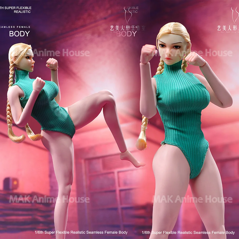 متوفر YM501 YM502 YM506 YM508 1/6 أنثى التفاصيل الفسيولوجية سلس الجسم 12 ''الجندي مرنة عمل الشكل دمية الجسم #6