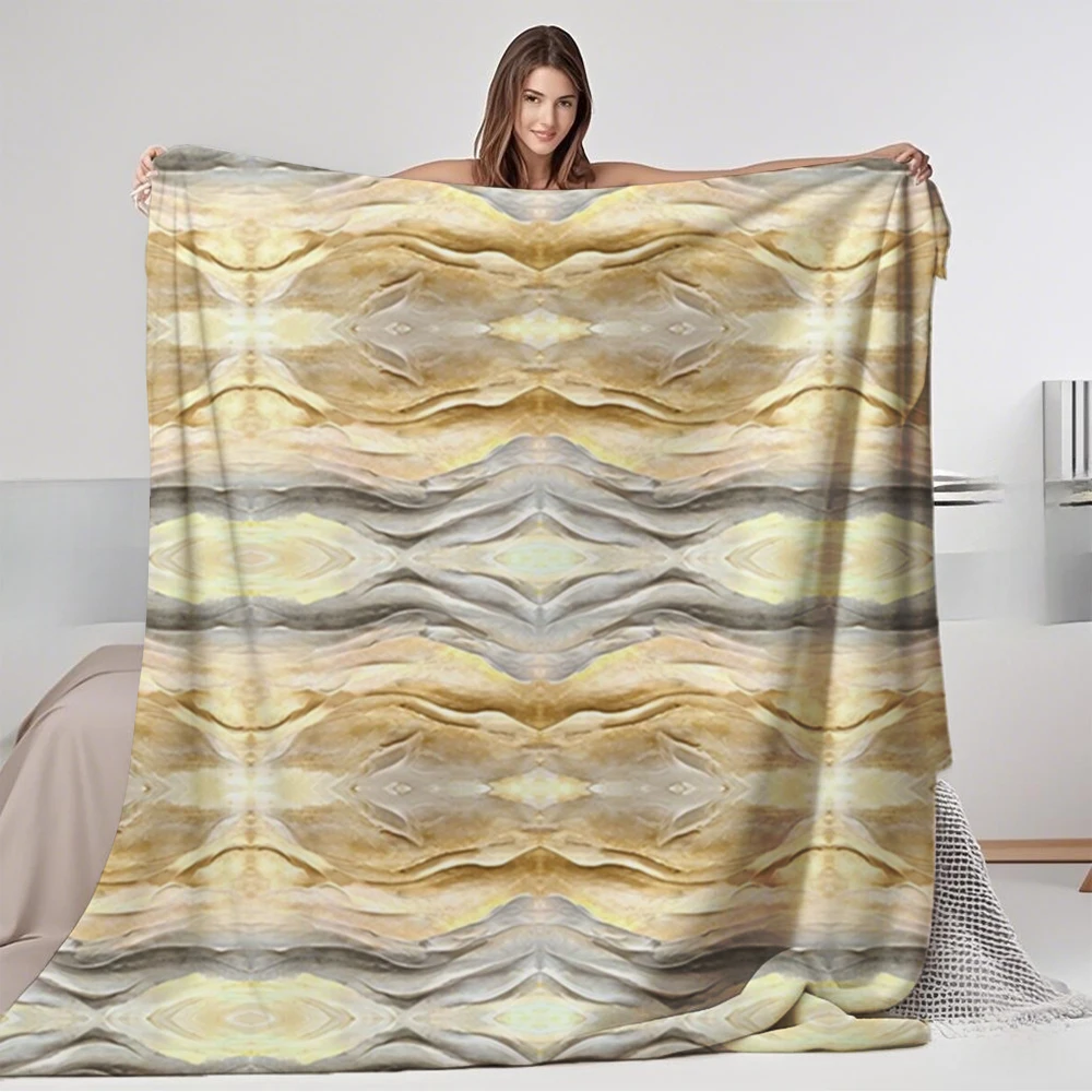 

All Season Flannel Blanket Desert Sand Farmhouse Rustic Pattern Hospitality Bedding Travel Blanket Moisture-wicking Lightweight