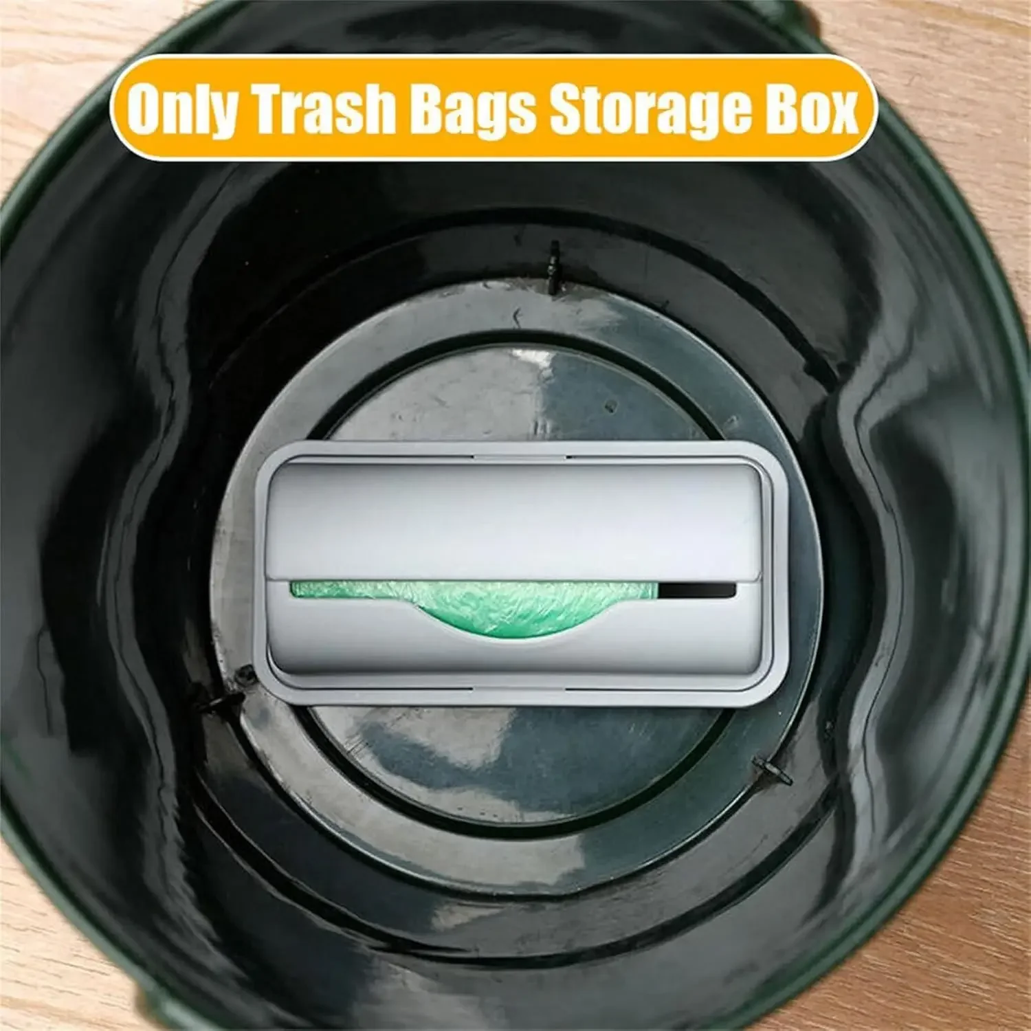 Extractable Bag Dispenser Trash Bags Storage Box with Adhesive Sticker Wall-Mounted Kitchen Plastic Grocery Bag Holder Organizer