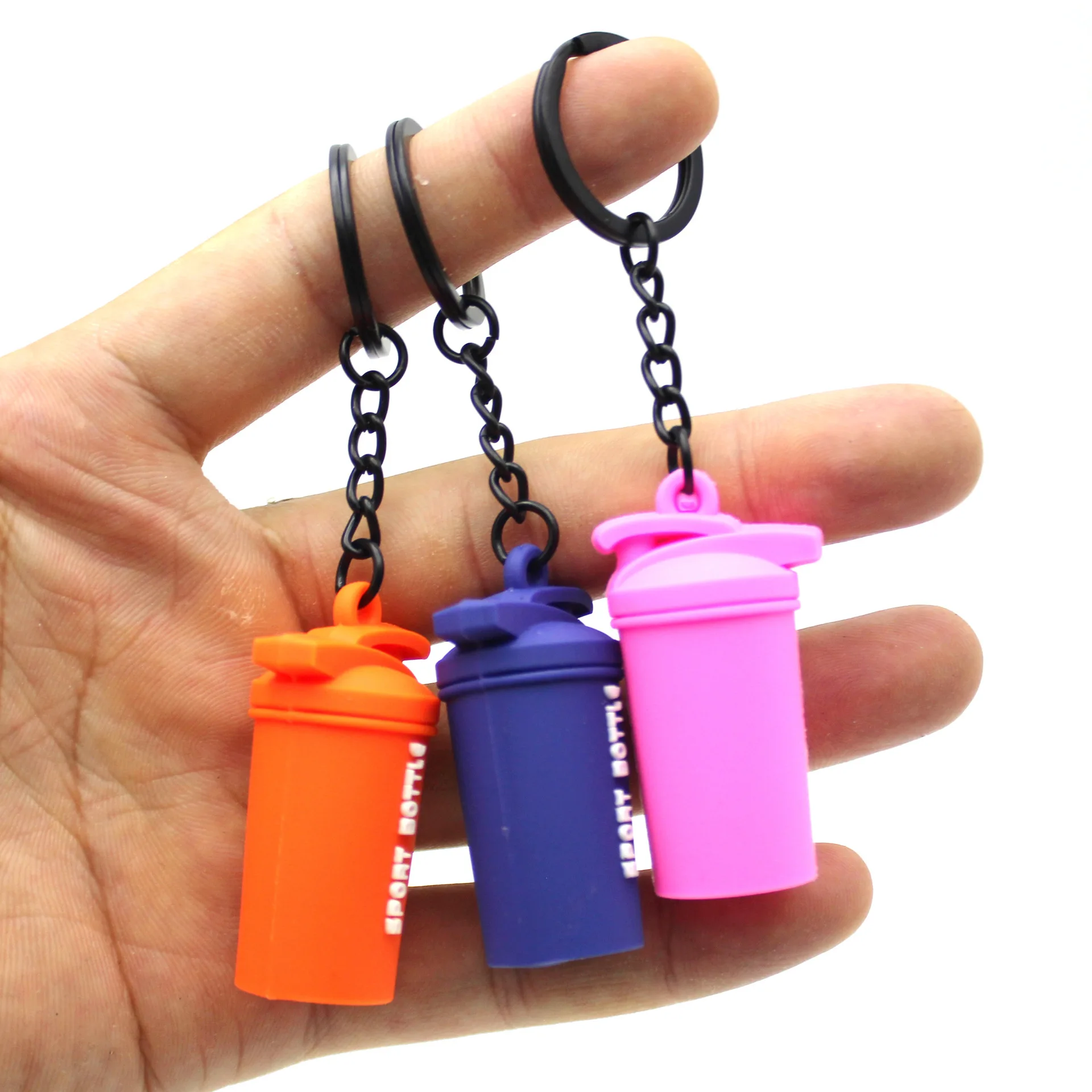 3D sport bottle keychain for women key ring creative car key chain PVC cup keychain key holder portachiavi chaveiro bag charm