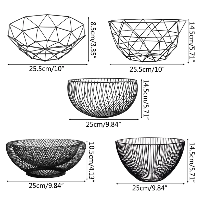 Nordic Metal Fruit Bowl Kitchen Countertop Fruit Display Container for Harvest Festival Corn Carrot Display Dropshipping