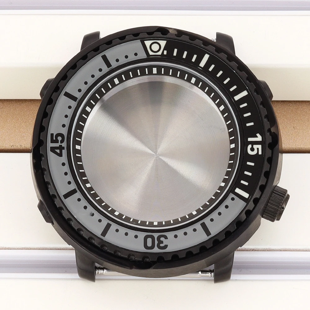 20ATM 43mm Men's Stainless Steel Watch Case Luminous Bezel For Mod Mini Tuna NH35 NH36 NH38 Movement 28.5mmDial Sapphire Crystal