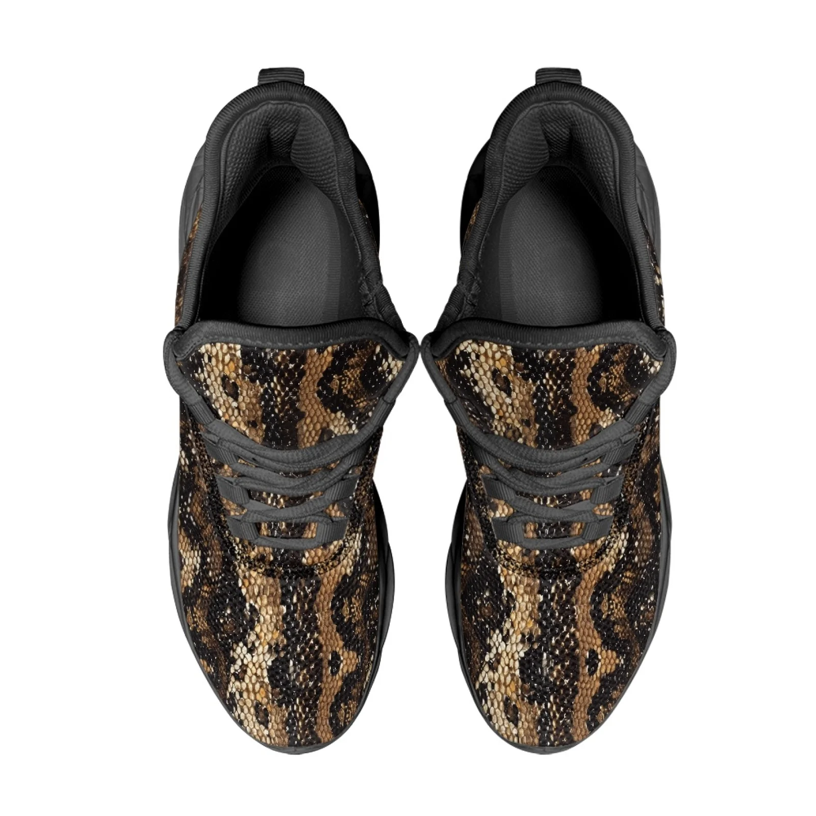 PENSTROLL Comfortable Tennis Sneakers Lightweight Running Shoes for Training Teens Snake Skin