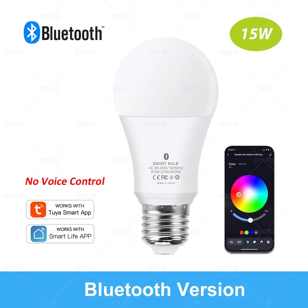 Tuya Wifi/Zigbee/Bluetooth ampoule Led intelligente Alexa lampe à Led E27 RGB CW WW lampes intellige