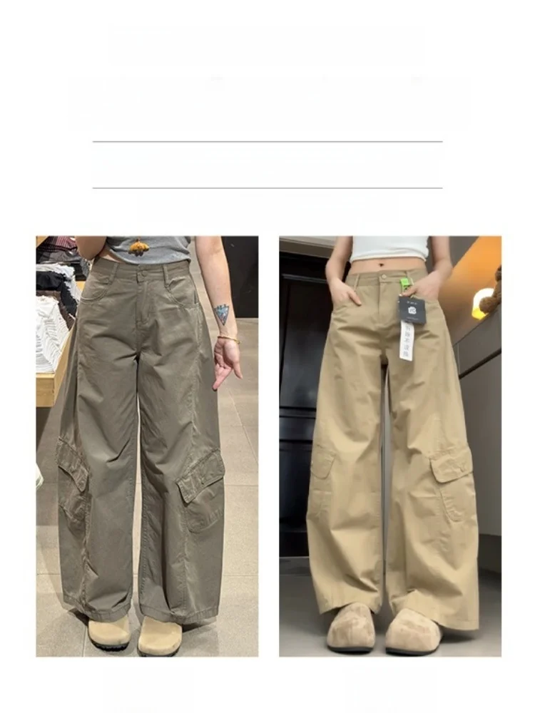 حجم كبير الرجعية الأمريكية Fce اصطف ملابس العمل الجينز المرأة الخريف الشتاء مستقيم الساق بنطال ذو قصة أرجل واسعة عالية الخصر التخسيس #5