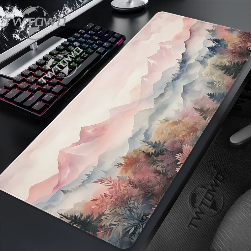 Mouse Pad Mountain Gaming printon demand Home New Large Mousepad XXL Playmat Desk Mats Non-Slip Carpet Office Soft PC Mice Pad