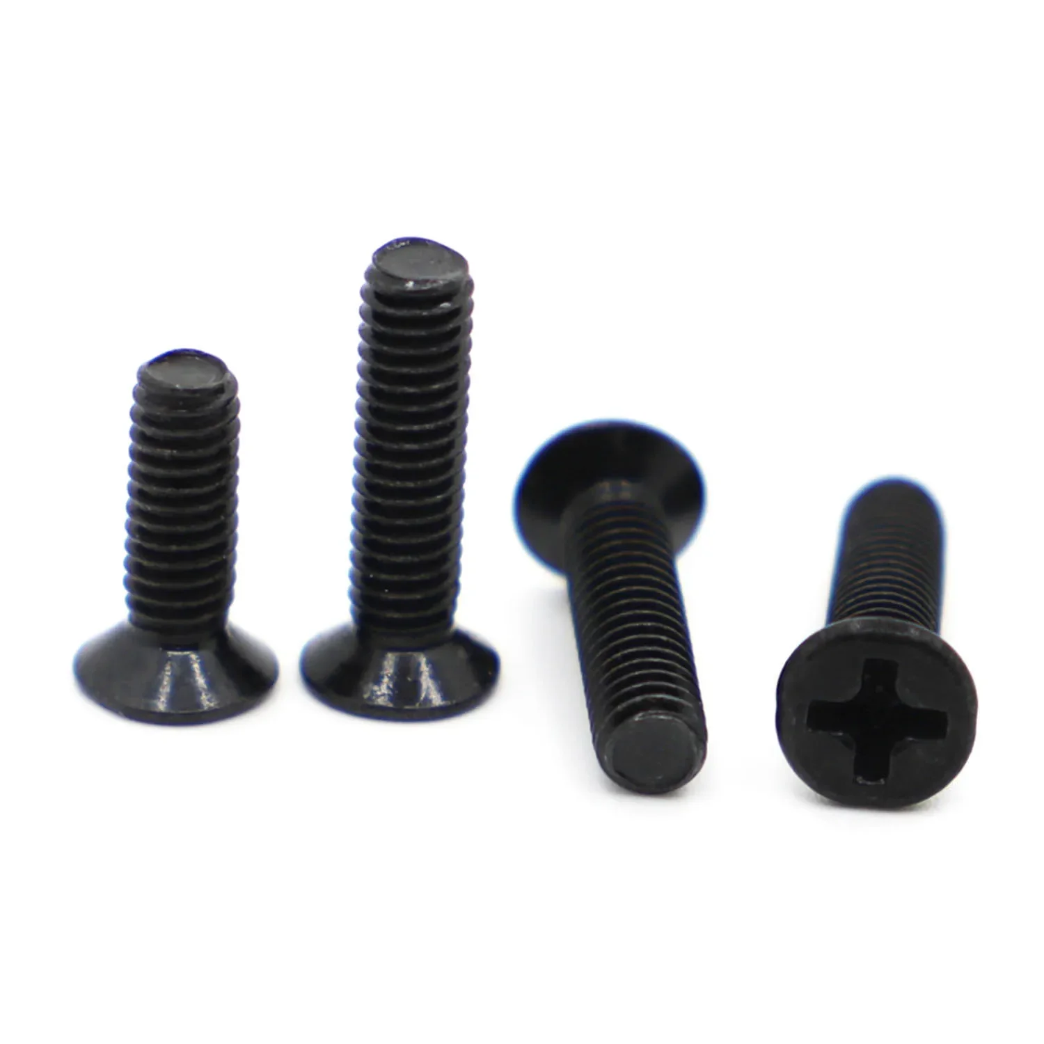 GB819 M1 M1.2 M1.4 M1.6 M2 M2.5 M3 M3.5 M4 M5 Black Carbon Steel Cross Phillips Flat Countersunk Head Bolt Screw