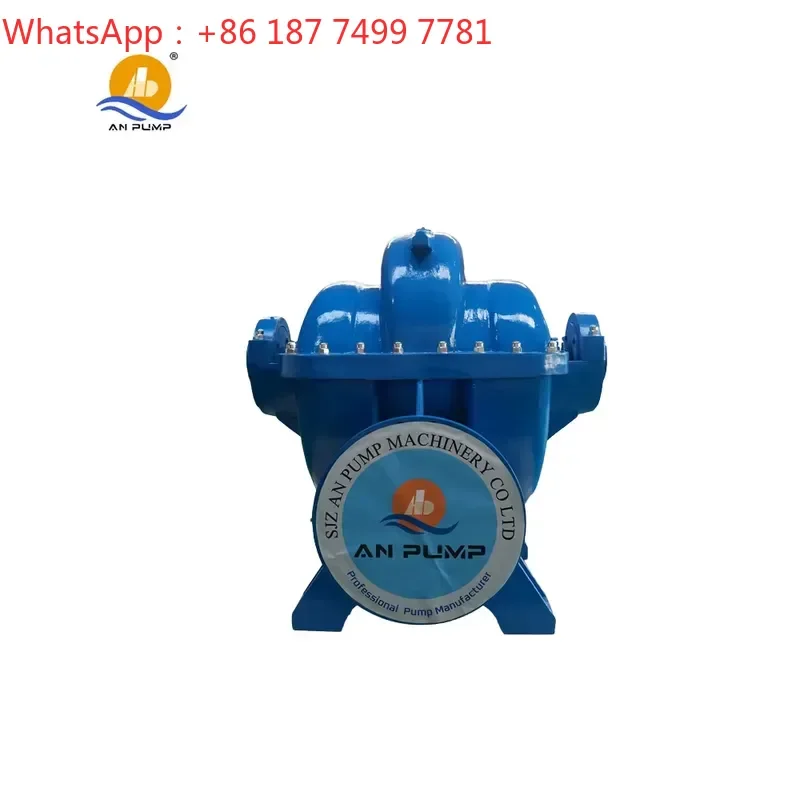 custom Large Capacity Horizontal Single Stage Double Suction Split Case Centrifugal Pump for High Pressure Motor