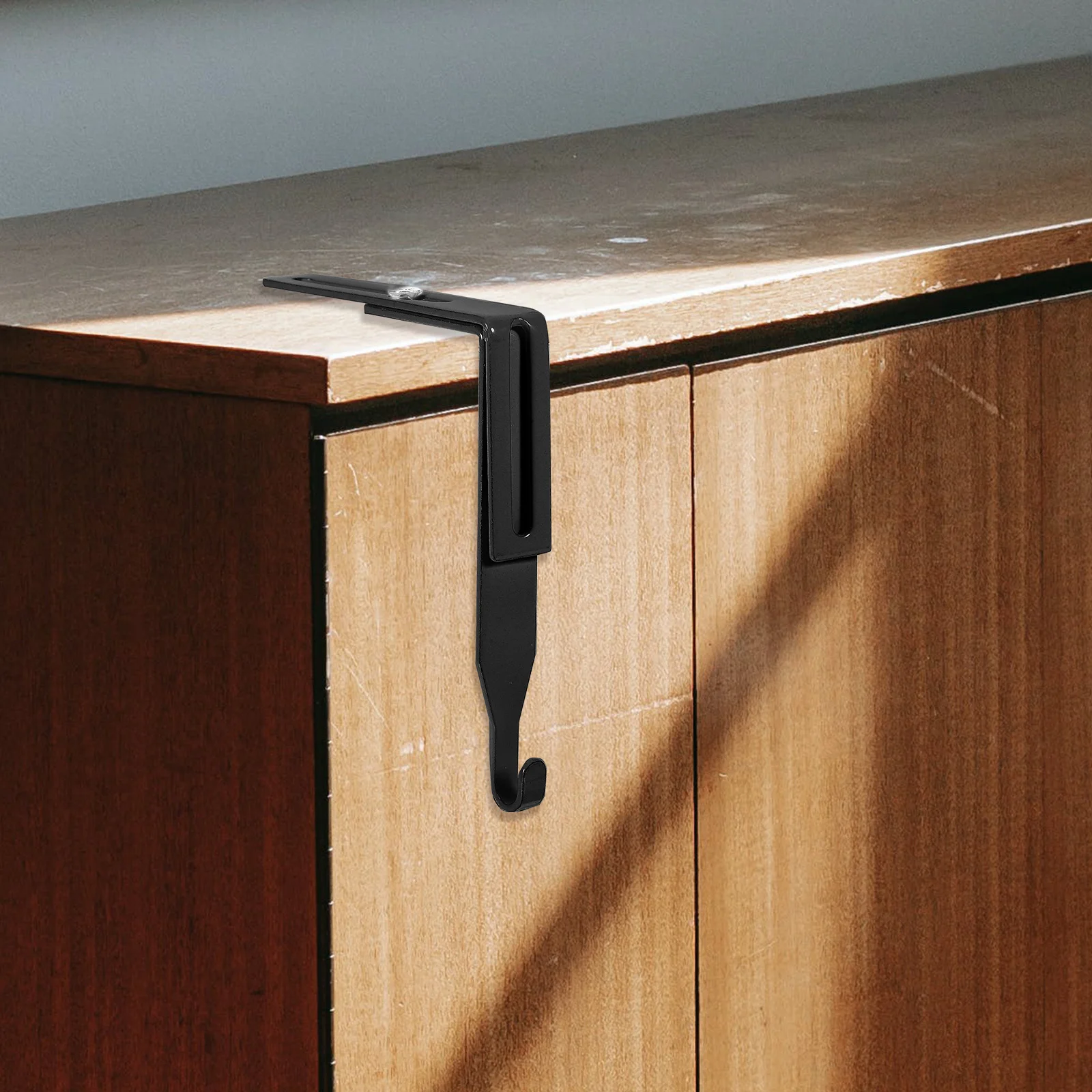 

4pcs Adjustable Cabinet Door Hooks Metal Hanging Organizer For Home Office Mirror Coat Hat Storage Punch Free Over Door Hanger