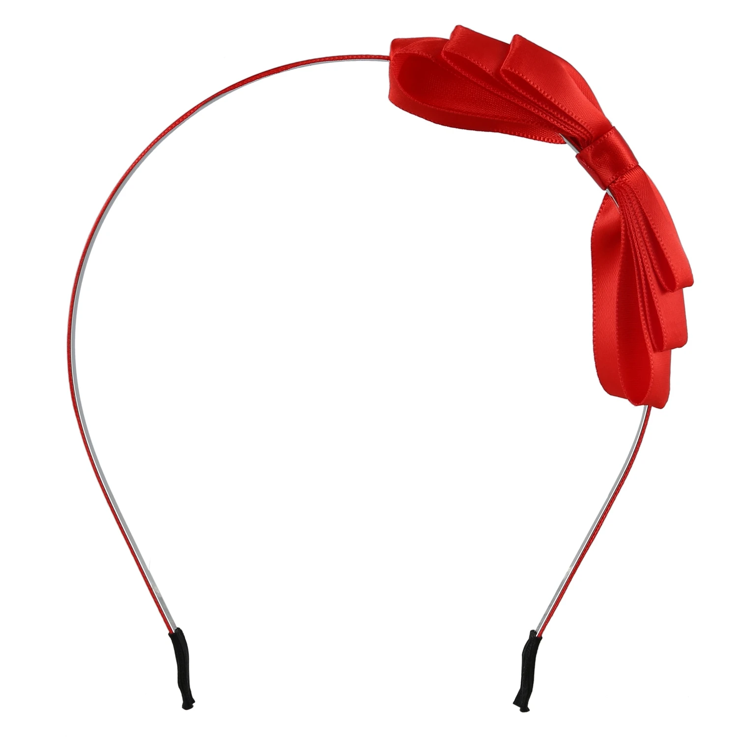 Fascia per capelli con fiocco Accessori per capelli con fascia elastica morbida con fiocco per bambini Adulti Rosso
