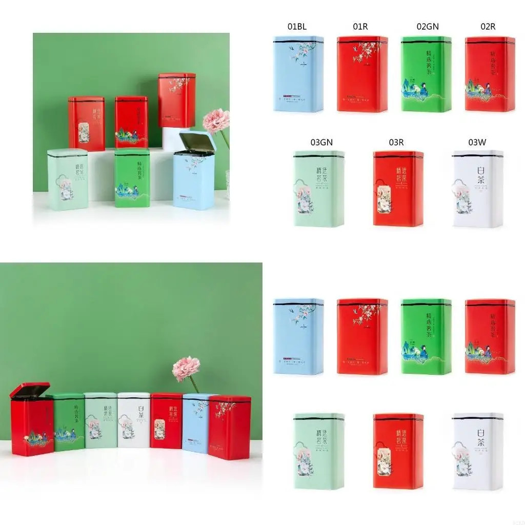 62KD Tea Airtight Container Japanese Exquisite Tinplate Storage for Tank Tea Packaging White Tea Longjing Black Tea Tin