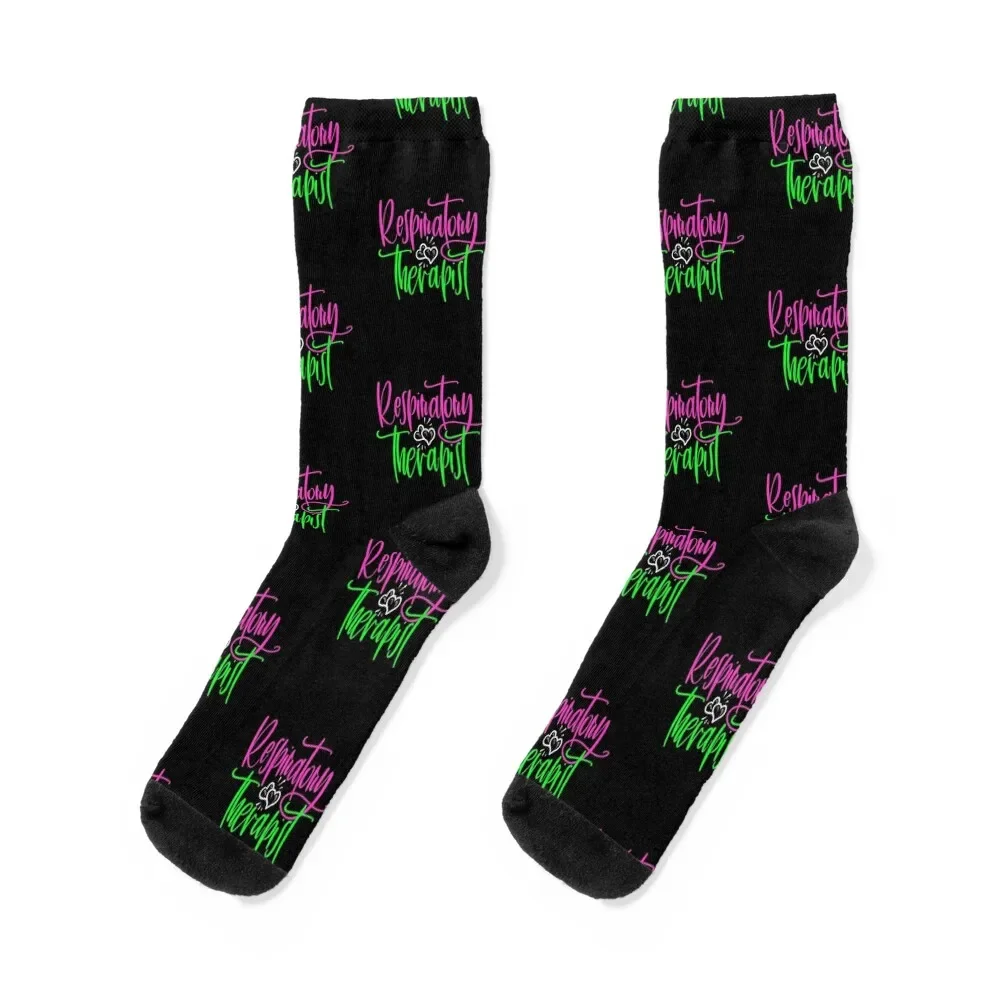 

Respiratory Therapist - Pink Green Socks set cartoon christmas stocking Hiking boots Socks Men Women's