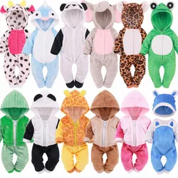 Kawaii Animal Plush Clothing For 43cm Baby Doll Clothes Accessories And 18 Inch American Doll Girl's Toys Our Generation