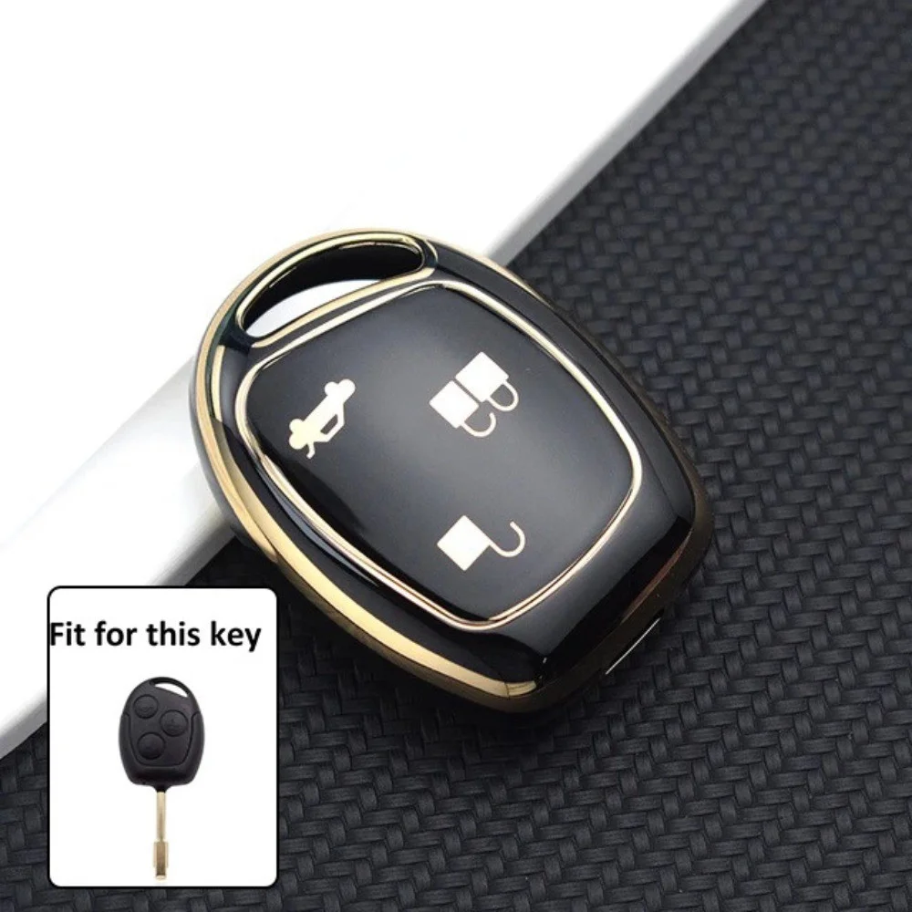 Remote Car Key Case Cover for Ford Focus Mondeo Festiva Fusion Suit Fiesta KA 3 Buttons TPU Key Fob Holder Protector