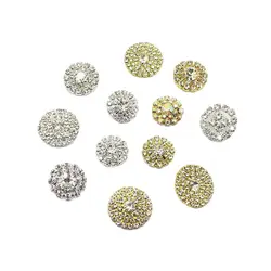 Wholesale 10Pcs Mix Size Needlework Sewing Rhinestone Buttons, Clothing Sewing Embellishment Accessories DIY Scrapbook Crafts