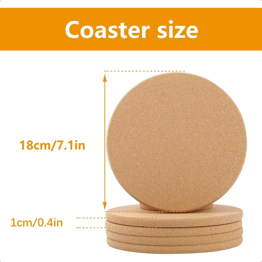5 PCS High Density Thick Cork Trivet Heat Resistant Multifunctional Cork Trivets for Hot Dishes Heat Pads for Tables and counte